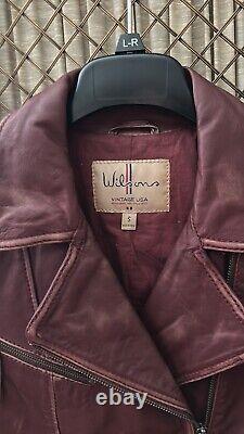 Vintage Red Leather Jacket womens small