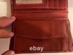 Vintage Red Pre-owned Women's Salvatore Ferragamo Leather Wallet-great Quality