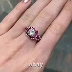 Vintage Red Ruby Rings for Women Simple and Elegant Design Retro Party Gorgeous