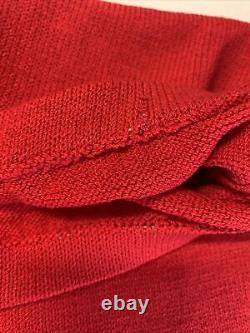 Vintage Red St John Collection Two Piece Set Skirt Cardigan Santana Knit Suit 10