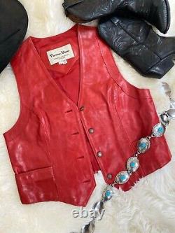 Vintage Red Vest Pioneer Wear High quality western wear, cowgirl Womens L