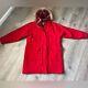 Vintage Red Woolrich Hooded Wool Womens Winter Coat Buffalo Plaid Lining