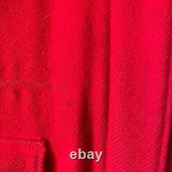 Vintage Red WOOLRICH Hooded Wool Womens Winter Coat Buffalo Plaid Lining