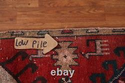 Vintage Red Wool Heriiz Narrow Runner Rug 2x9 Hand-knotted Tribal Hallway Carpet