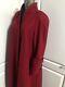 Vintage Red Wool Statement Coat Ilie Wacs High Collar Womens Small Unión Made