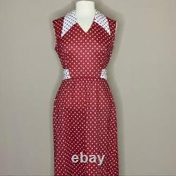 Vintage Red and White Polka Dot Maxi Dress