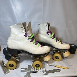 Vintage Riedell Red Wing Womens White Roller Skates Sure-Grip With Original Box