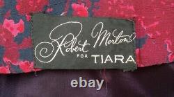 Vintage Robert Morton for Tiara women's dress red cocktail plunging back sheath