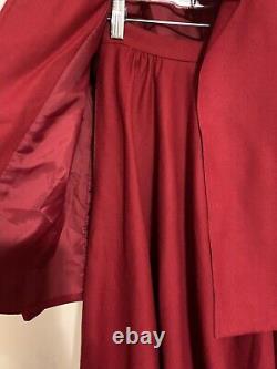 Vintage Rodier Paris Womens Jacket Skirt Set 36 Red Aline France Elegant