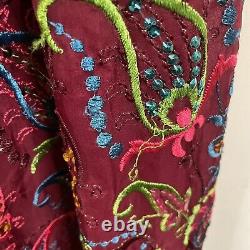 Vintage Royal Ltd Gown Handmade Sequins Paisley Embroidered Women's Size 10