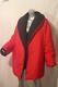 Vintage State Of Claude Montana Italy Red Black Puffer Coat Size 40