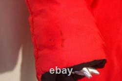 Vintage STATE OF CLAUDE MONTANA Italy Red Black Puffer Coat Size 40