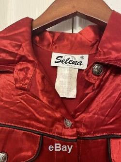 Vintage Selena Boutique Dress Red Button Up Size 7/8