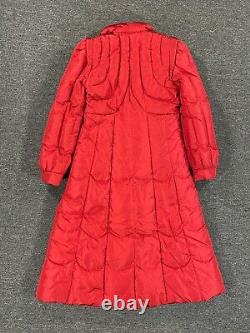 Vintage The Waters Edge Down Duck Filled Parka Trench Puffer Coat Red Size XS