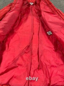 Vintage The Waters Edge Down Duck Filled Parka Trench Puffer Coat Red Size XS