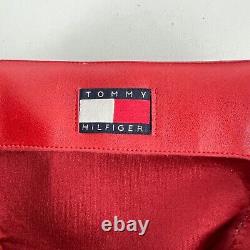 Vintage Tommy Hilfiger Womens Red Square Toe Boots Y2K 90s Chunky size 9.5