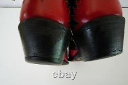 Vintage Tony Lama Fire Walker Cowboy Boots Women's 6B Red and Black