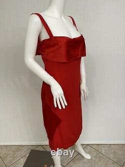 Vintage Valentino Little Red Dress, Silk W Flutter Capelet Back 10 Fits US 4-6