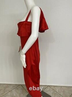 Vintage Valentino Little Red Dress, Silk W Flutter Capelet Back 10 Fits US 4-6