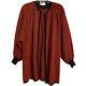 Vintage Valentino Miss V Made Italy Wool Open Cardigan Coat Red Black Sz S M