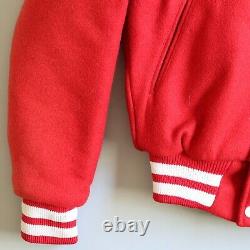 Vintage Varsity Jacket Ladies letterman Cheerleader Red XS Karen