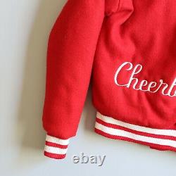 Vintage Varsity Jacket Ladies letterman Cheerleader Red XS Karen