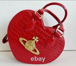Vintage Vivienne Westwood Chancery Red Croc Heart Shaped Bag EXTRA RARE