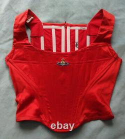 Vintage Vivienne Westwood corset red satin with classic orb size 42 very rare