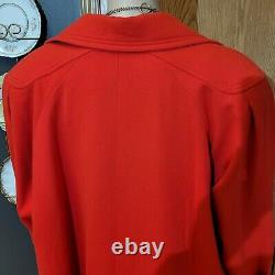 Vintage Womans Swing Coat Red Montaldos Ernst Strauss 1-2X Union Made Lined Wool