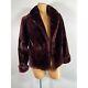 Vintage Womens Jacket Coat Burgundy Red Pockets Solid 50s Annis Furs Usa S
