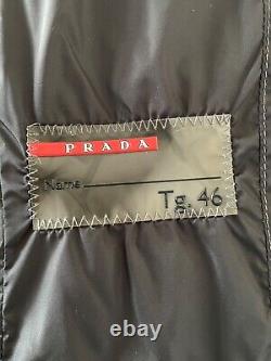 Vintage Womens PRADA Puffer Jacket Coat Nylon Red Tab Down IT 46 US 10