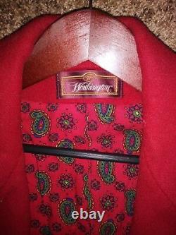 Vintage Worthington Red Maxima Womens Coat Wool Lined Long Trench Size M/LG