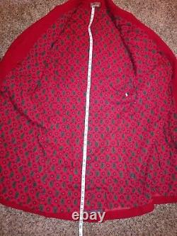 Vintage Worthington Red Maxima Womens Coat Wool Lined Long Trench Size M/LG