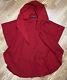 Vintage Yeohlee Wool Hooded Cape Womens Petite One Size Red Usa