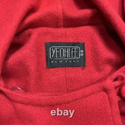 Vintage YEOHLEE Wool Hooded Cape Womens Petite One Size Red USA