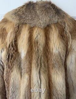 Vintage red fox fur coat