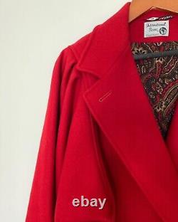 Vintage red wool coat women great condition size 7/8 winter coat overcoat