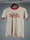 Von Dutch Womens Oatmeal With Red T-shirt Vintage Ringer Tee Rare Shirt Nwt Sz Med
