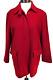 Vtg Eddie Bauer Women's Red Wool Coat Plaid Wool Lined Zip Up Fits M Nice