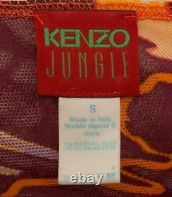 Vtg Kenzo Jungle Mesh Bodycon Dress S Small Mint Pristine Condition