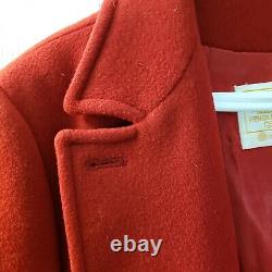 Vtg Pendleton Long Red 100% virgin wool coat approx size 12