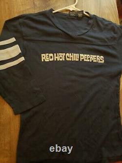 Vtg Red Hot Chili Peppers Raglan Jersey 3/4th Sleeve Band Shirt Womens Large