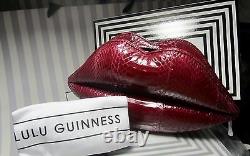 WOW! Lulu Guinness Vintage Red Padded Snakeskin Lips Clutch Hand Bag RRP £295