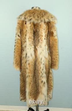 Women's Vintage Bobcat, Red Lynx Fur Coat, Medium