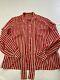 Womens Chanel Creations Red/white Vintage 1970s Striped Silk Blouse Sz 12