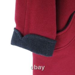 Womens Coat Medium Size US 8 EU 38 Vintage Red Italy Wool Cashmere Overcoat