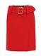 Womens Dolce & Gabbana Vintage Wool Red Skirt Belted Classic Pencil It40 S