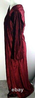 Womens Halston IV Caftan Dress Velvet Horchow Collection Asymmetric Neckline