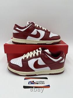 Womens Size 6/ 4.5 Mens Nike Dunk Low Vintage Team Red (FJ4555-100) Brand New