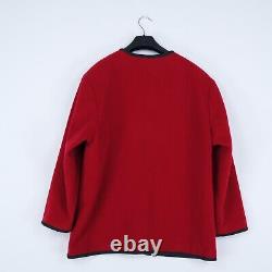 Womens Trachten Blazer XL Size Vintage Red Original Tiroler 100% Wool Jacket